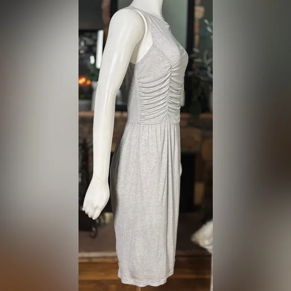 Jason Wu Grey Malin Shirred Bodice Sleeveless Tencel & Silk Dress, Szs 6 & 8